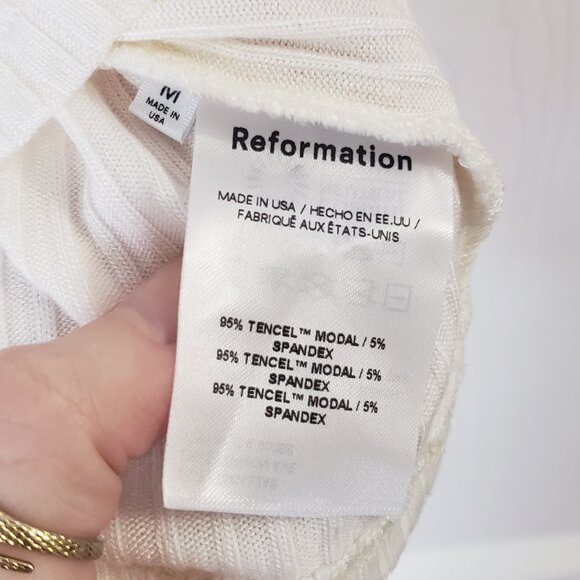 Reformation Bardot Ribbed Knit Top - Picture 3 of 4